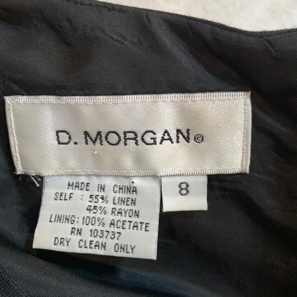 D. Morgan black sleeveless dress with bead detail, Size 8 - Picture 3 of 4